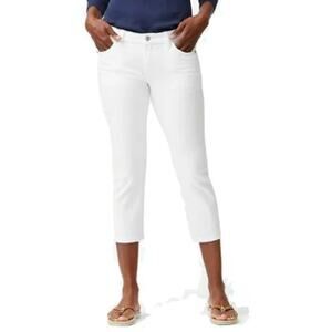 TOMMY BAHAMA NWT Ana Twill White Crop Jeans // 4